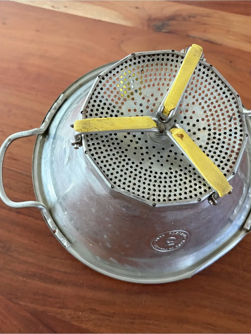 Vintage French Stainless Steel Food Mill (Breveté)